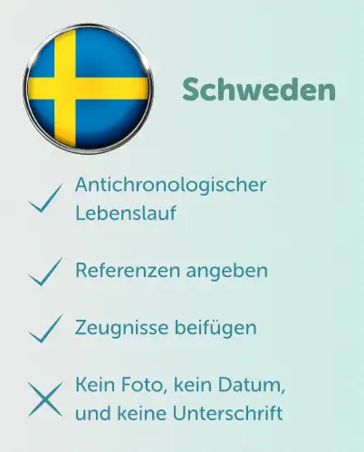 Bewerbung Schweden