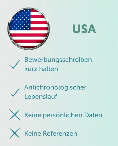 Bewerbung USA