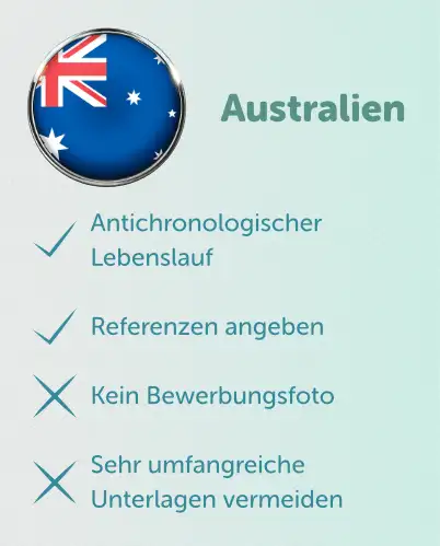 Bewerbung Australien